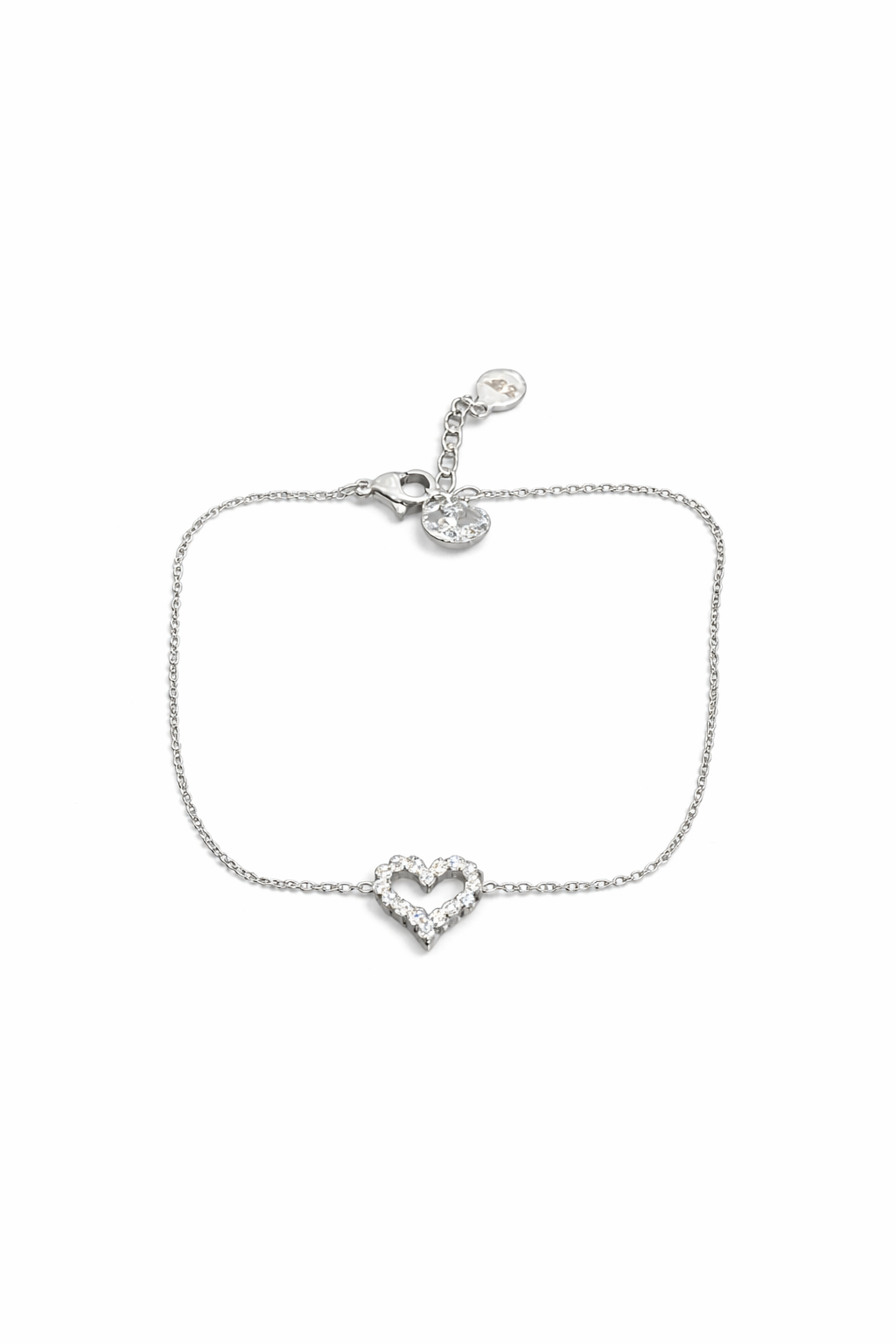 Bracelet coeur zircons