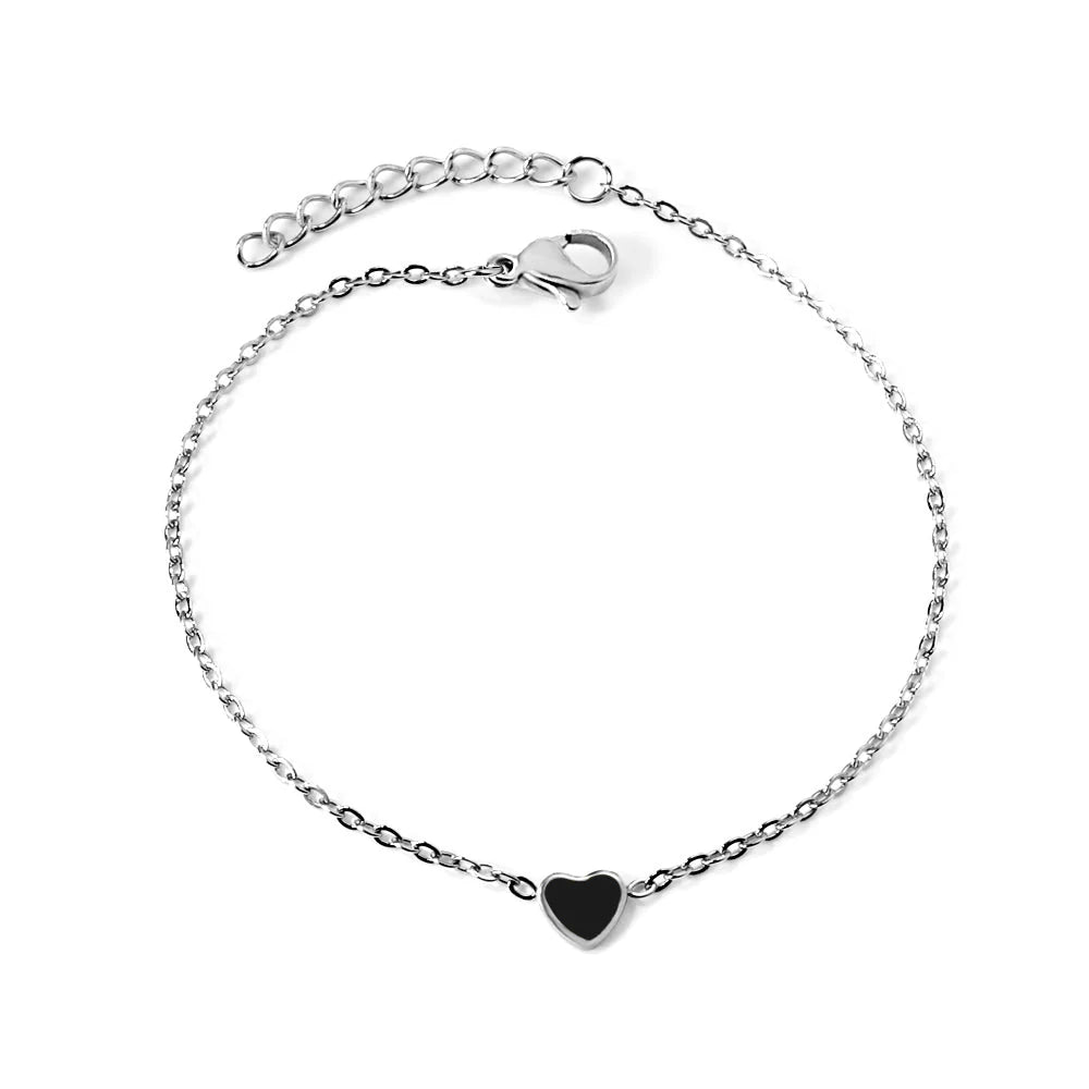 Bracelet coeur noir