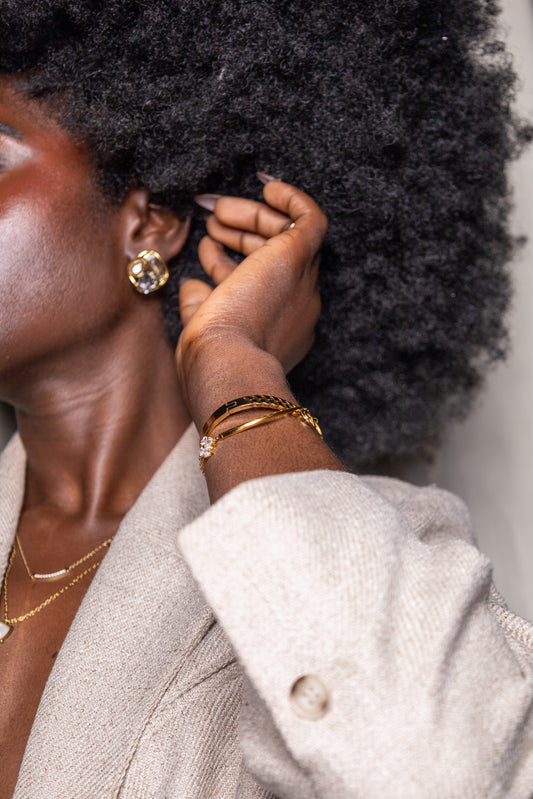 Boucle d'oreille cubique